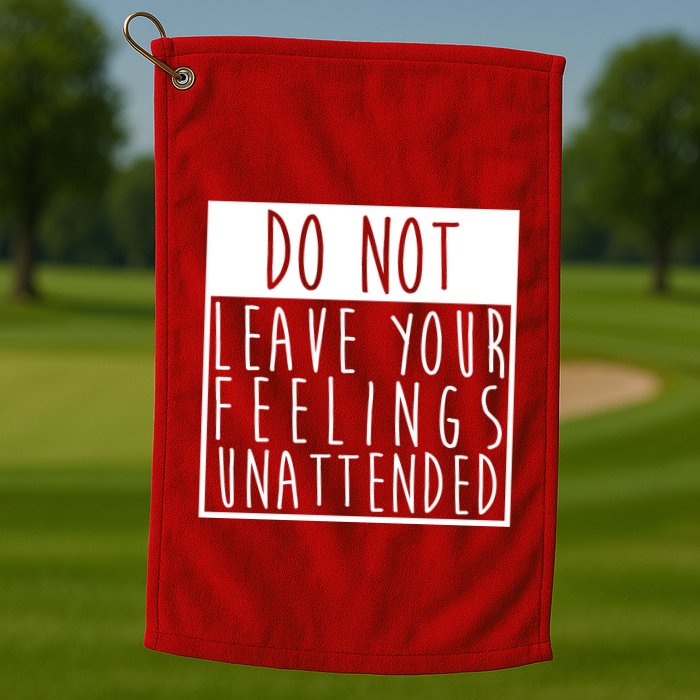 Do Not Leave Your Feelings Unattended Golf Towel