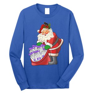 Derm Nurse Life Aesthetic Nurse Christmas Santa Claus Cool Gift Long Sleeve Shirt