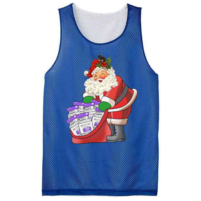 Derm Nurse Life Aesthetic Nurse Christmas Santa Claus Cool Gift Mesh Reversible Basketball Jersey Tank