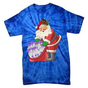 Derm Nurse Life Aesthetic Nurse Christmas Santa Claus Cool Gift Tie-Dye T-Shirt