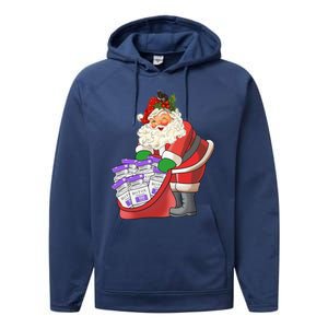 Derm Nurse Life Aesthetic Nurse Christmas Santa Claus Cool Gift Performance Fleece Hoodie