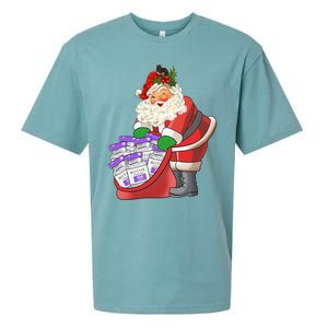 Derm Nurse Life Aesthetic Nurse Christmas Santa Claus Cool Gift Sueded Cloud Jersey T-Shirt