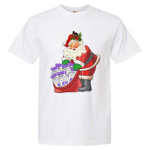 Derm Nurse Life Aesthetic Nurse Christmas Santa Claus Cool Gift Garment-Dyed Heavyweight T-Shirt