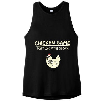 Do Not Look Chicken Game Ladies PosiCharge Tri-Blend Wicking Tank