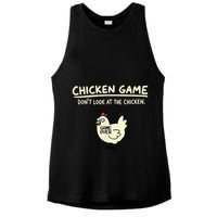 Do Not Look Chicken Game Ladies PosiCharge Tri-Blend Wicking Tank