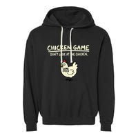 Do Not Look Chicken Game Garment-Dyed Fleece Hoodie
