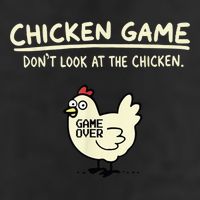 Do Not Look Chicken Game 7 Panel Mesh Trucker Snapback Hat