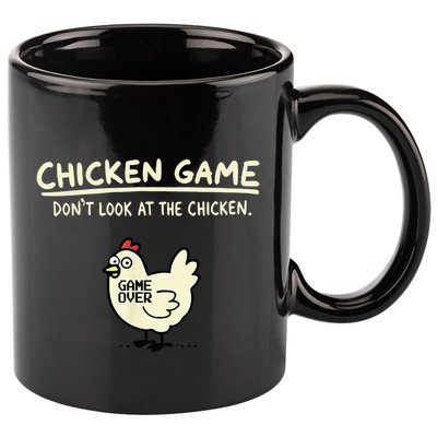 Do Not Look Chicken Game 11oz C Handle Ceramic Mug