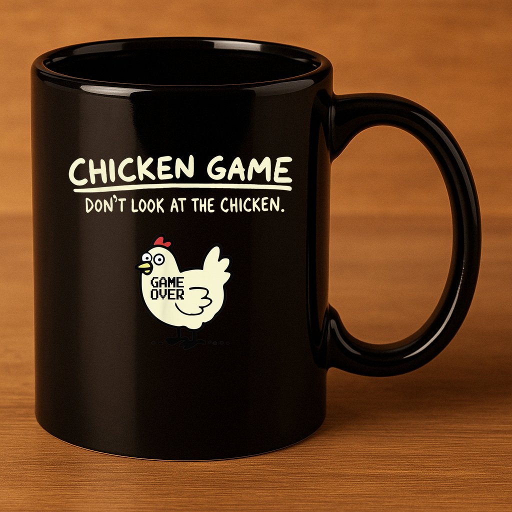 Do Not Look Chicken Game 11oz C Handle Ceramic Mug