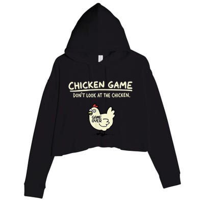 Do Not Look Chicken Game Crop Fleece Hoodie