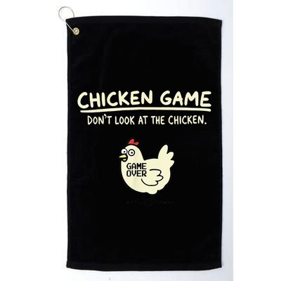 Do Not Look Chicken Game Golf Towel