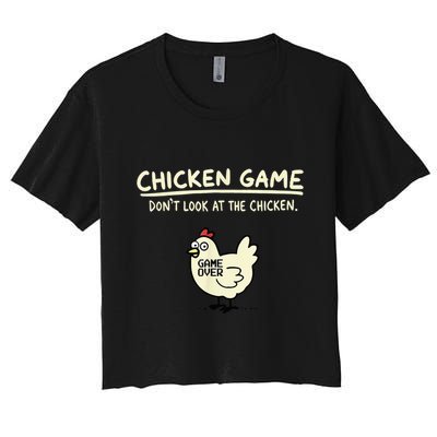 Do Not Look Chicken Game Crop Top