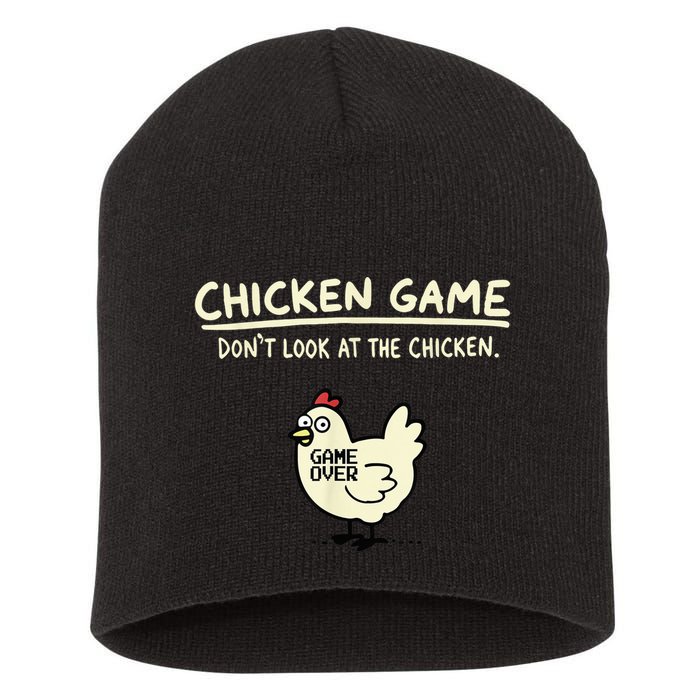 Do Not Look Chicken Game Short Acrylic Beanie