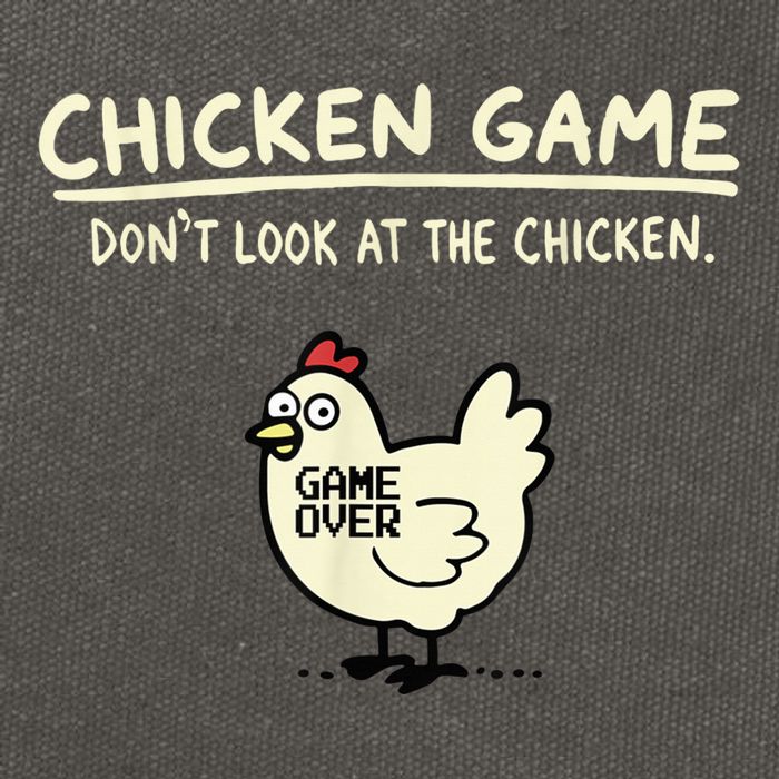 Do Not Look Chicken Game Cotton Canvas Backpack