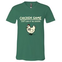 Do Not Look Chicken Game V-Neck T-Shirt