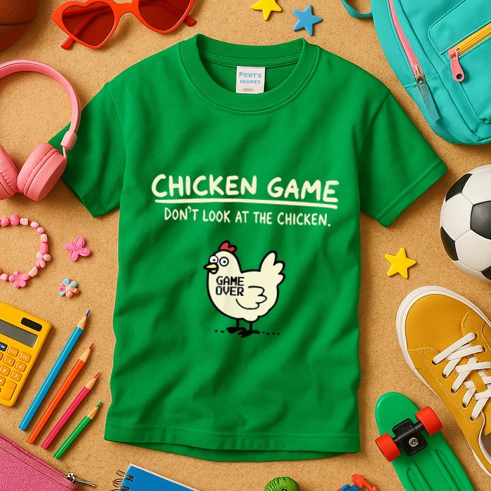 Do Not Look Chicken Game Kids T-Shirt