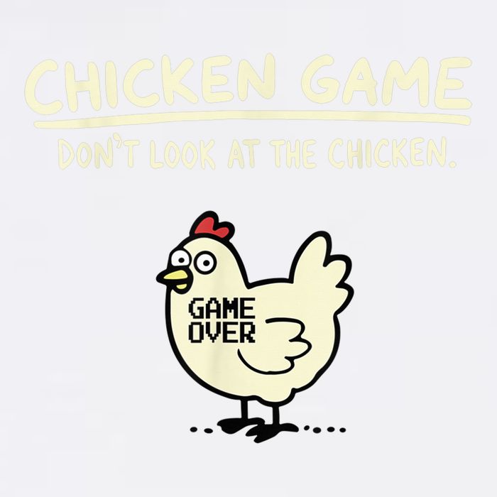 Do Not Look Chicken Game Garment-Dyed Sweatshirt
