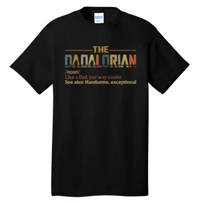 Dadalorian Noun Like A Dad Fathers Day Vintage Tall T-Shirt