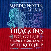 Do Not Meddle In The Affairs Of Dragons For You Are Crunchy Pom Pom 12in Knit Beanie