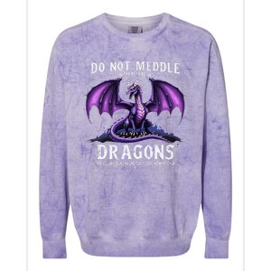 Do Not Meddle In The Affairs Of Dragons Dragon Lover Costume Colorblast Crewneck Sweatshirt