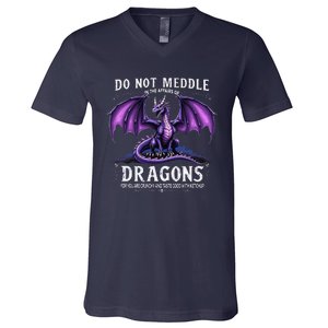 Do Not Meddle In The Affairs Of Dragons Dragon Lover Costume V-Neck T-Shirt