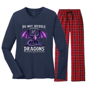 Do Not Meddle In The Affairs Of Dragons Dragon Lover Costume Women's Long Sleeve Flannel Pajama Set 