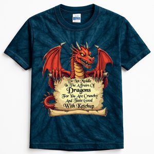 Do Not Meddle In The Affairs Of Dragons Dragon Lover Graphic Kids Tie-Dye T-Shirt