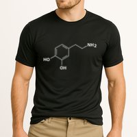Dopamine Neurotransmitter Molecule Cooling Performance Crew T-Shirt