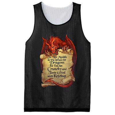 Do Not Meddle In The Affairs Of Dragons For You Are Crunchy Mesh Reversible Basketball Jersey Tank