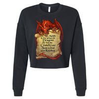 Do Not Meddle In The Affairs Of Dragons For You Are Crunchy Cropped Pullover Crew