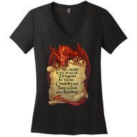 Do Not Meddle In The Affairs Of Dragons For You Are Crunchy Women's V-Neck T-Shirt