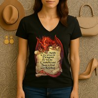 Do Not Meddle In The Affairs Of Dragons For You Are Crunchy Women's V-Neck T-Shirt