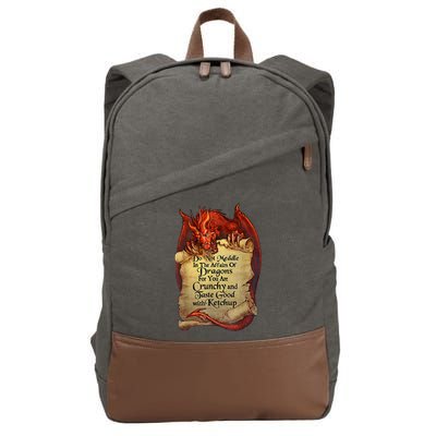 Do Not Meddle In The Affairs Of Dragons For You Are Crunchy Cotton Canvas Backpack