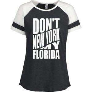 DonT Newyork My Florida Amazing Phrase Enza Ladies Jersey Colorblock Tee