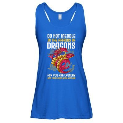 Do Not Meddle In The Affairs Of Dragons For You Are Crunchy Ladies Essential Flowy Tank