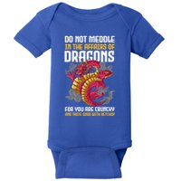 Do Not Meddle In The Affairs Of Dragons For You Are Crunchy Baby Bodysuit
