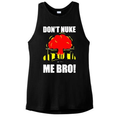 Don’t Nuke Me Bro retro Ladies PosiCharge Tri-Blend Wicking Tank