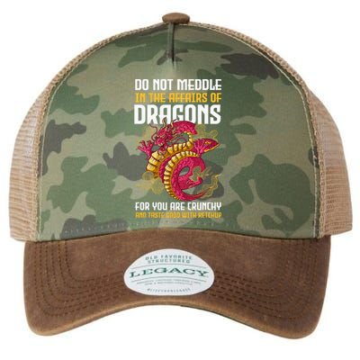 Do Not Meddle In The Affairs Of Dragons For You Are Crunchy Legacy Tie Dye Trucker Hat