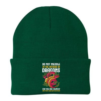 Do Not Meddle In The Affairs Of Dragons For You Are Crunchy Knit Cap Winter Beanie