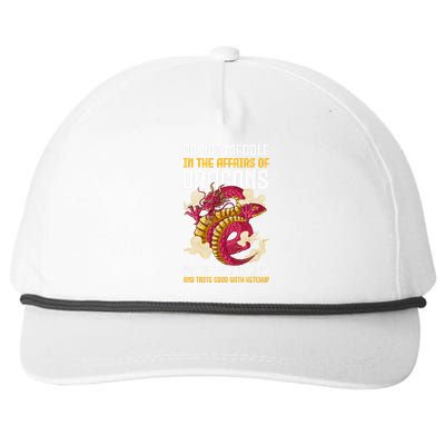 Do Not Meddle In The Affairs Of Dragons For You Are Crunchy Snapback Five-Panel Rope Hat