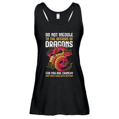 Do Not Meddle In The Affairs Of Dragons For You Are Crunchy Ladies Essential Flowy Tank