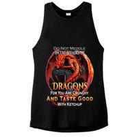 Do Not Meddle In The Affairs Of Dragons Fantasy Ladies PosiCharge Tri-Blend Wicking Tank