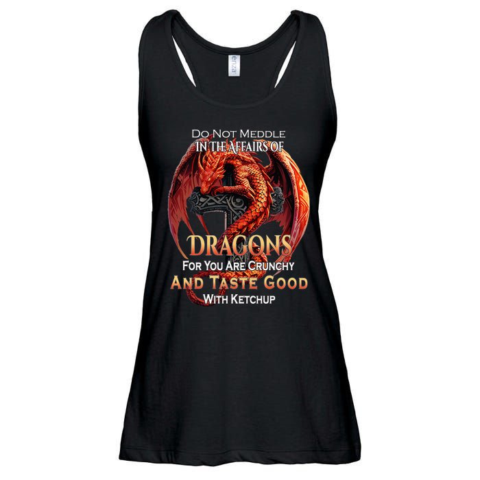 Do Not Meddle In The Affairs Of Dragons Fantasy Ladies Essential Flowy Tank