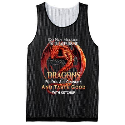 Do Not Meddle In The Affairs Of Dragons Fantasy Mesh Reversible Basketball Jersey Tank