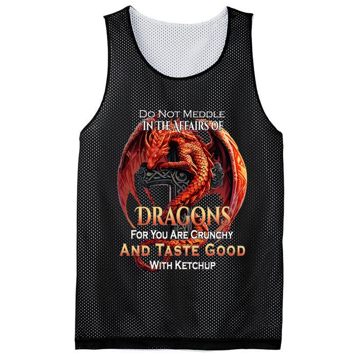 Do Not Meddle In The Affairs Of Dragons Fantasy Mesh Reversible Basketball Jersey Tank