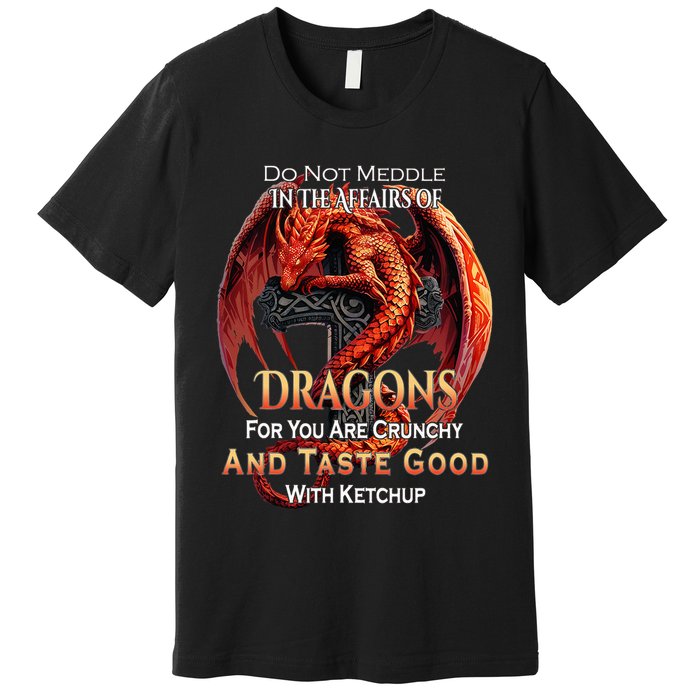 Do Not Meddle In The Affairs Of Dragons Fantasy Premium T-Shirt