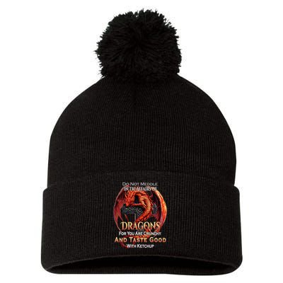 Do Not Meddle In The Affairs Of Dragons Fantasy Pom Pom 12in Knit Beanie