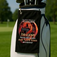 Do Not Meddle In The Affairs Of Dragons Fantasy Golf Towel