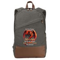 Do Not Meddle In The Affairs Of Dragons Fantasy Cotton Canvas Backpack