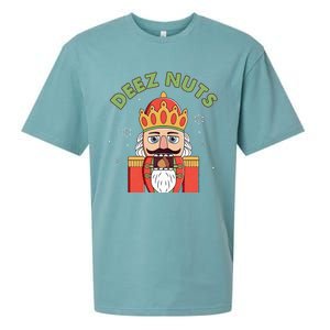 Deez Nuts Nutcracker Nut Funny Christmas Pjs Sueded Cloud Jersey T-Shirt